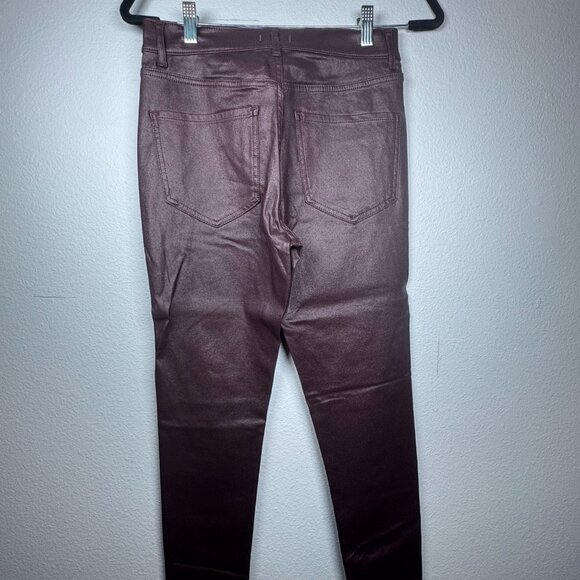 Express Coated Burgundy Skinny Jeans – Size 4R - Picture 2 of 3